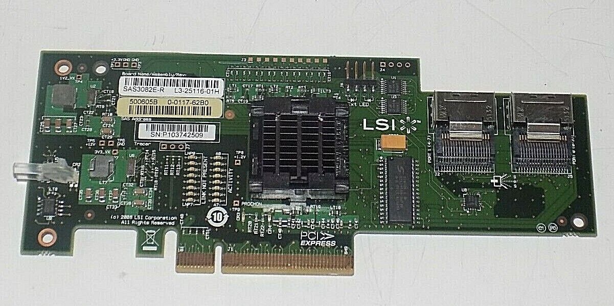  IBM ServeRAID BR10i LSI SAS3082E-R 8-port PCI-Express SAS RAID controller